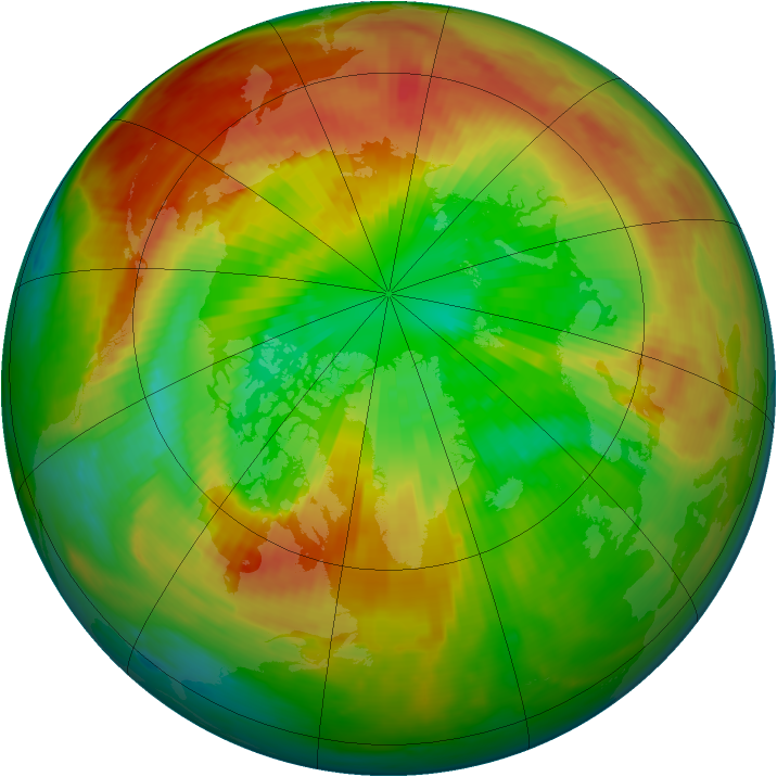 Arctic ozone map for 16 March 2000